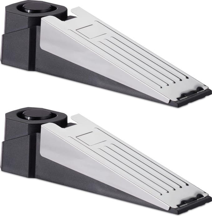Relaxdays deurwig - Deurstop-alarm - Set van 2 stuks