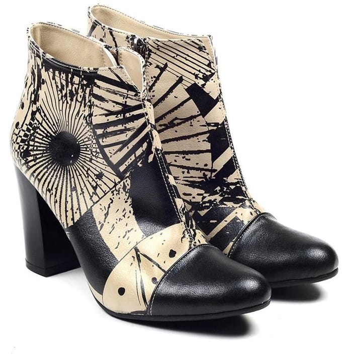 GOBY Monochrome Muse Enkellaarsjes – Handmade – Vegan Leer – Dames – Maat 36