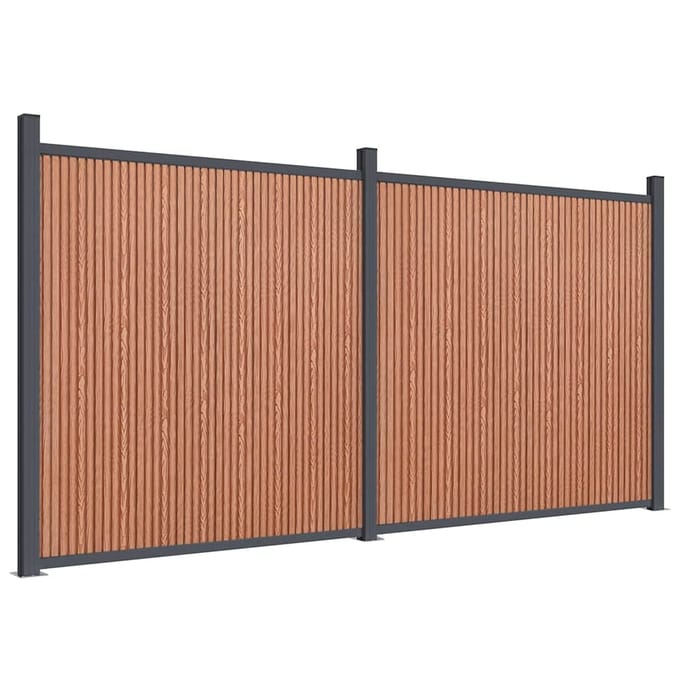 vidaXL - Schuttingpaneel - 353x186 - cm - HKC - bruin