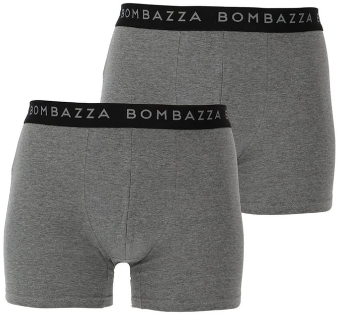 10 pack Bombazza Heren boxershorts - Katoen - Grijs