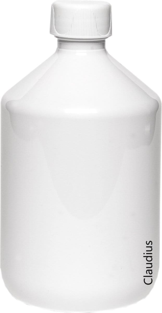 Lege Plastic Fles 500 ml PET apothekersfles wit - met witte ribbeldop – set van 10 stuks - Navulbaar - leeg
