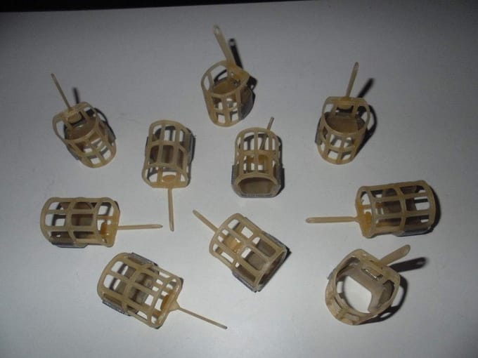 Voederkorven Vissen - Open Kooi - Karper Vissen - Set van 10 - 25 gram - Grijs