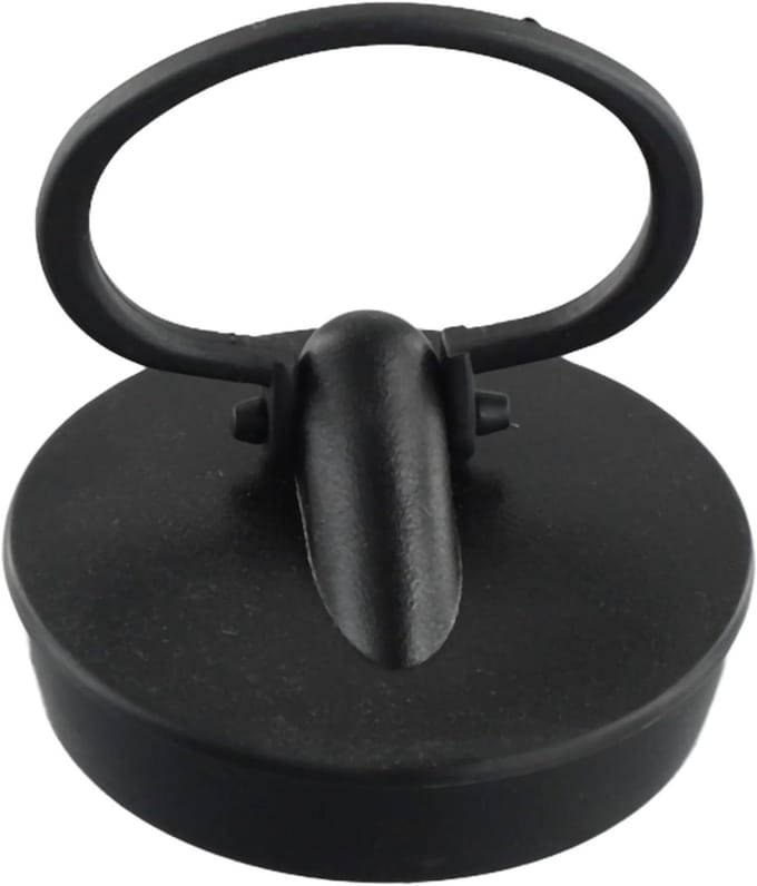 Gootsteenstop - Afvoerdeksel Wc - Water Afdichting Douche - Hoge Temperatuur Bestendig - 47 mm - Zwart