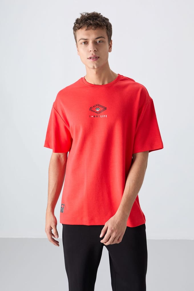 Oversized Katoenmix Logo T-Shirt