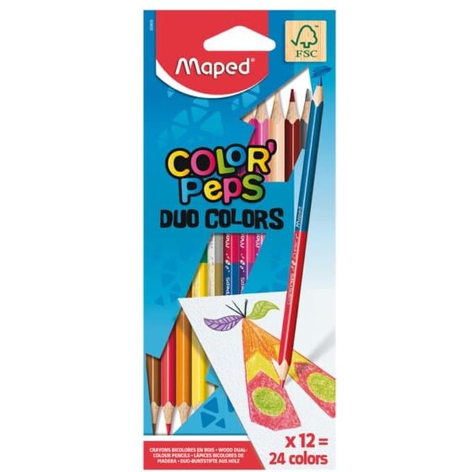 Set met 12 kleurpotloden met 2 punten »Color'Peps Duo«