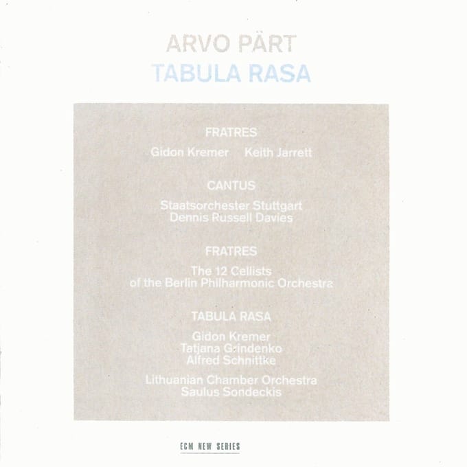 Alfred Schnittke, Lithuanian Chamber Orchestra, Saulius Sondeckis - Pärt: Tabula Rasa (CD)