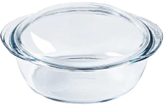 Pyrex Ronde schaal met deksel 2,3+0,7L