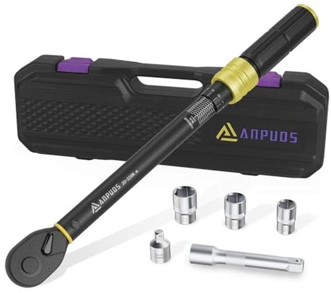 1/2 inch Momentsleutel Set met 6-delige Accessoires