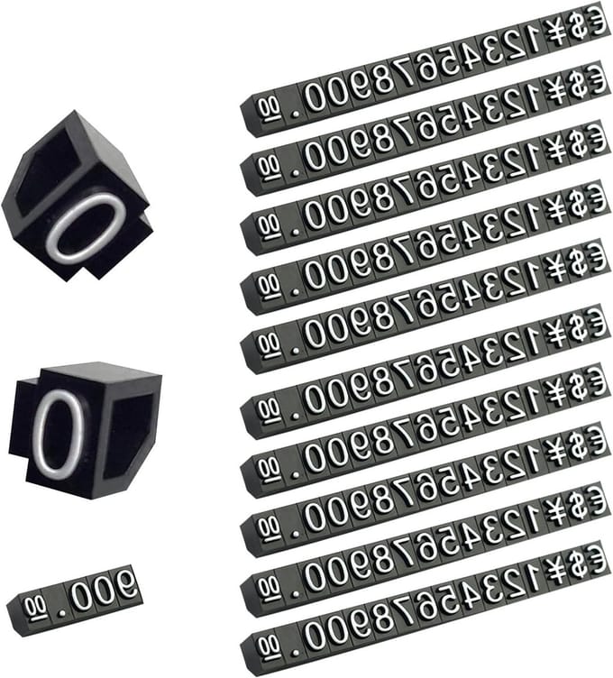 Verstelbare Display Cube met Digitale Weergave voor Prijsindicatie - 10 Stuks voor Prijslabels en Winkelpresentatie