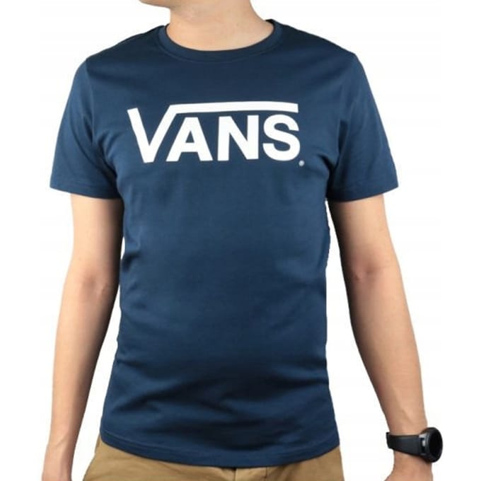 Vans Herenlogo T-Shirt (Marineblauw)