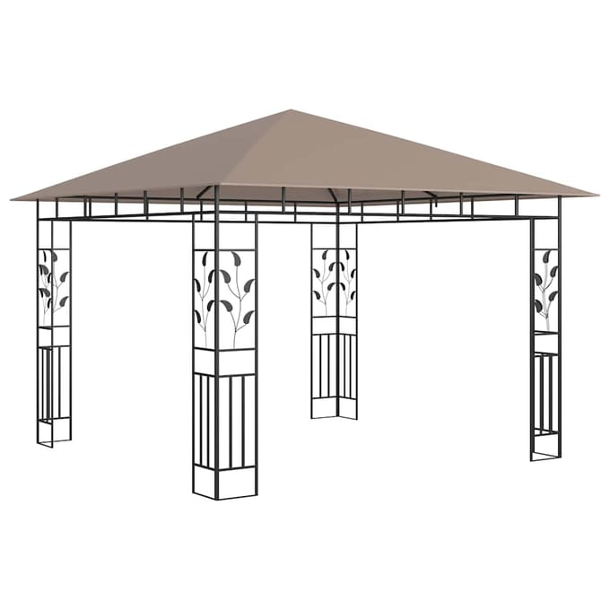 vidaXL - Prieel - met - klamboe - 3x3x2,73 - m - 180 - g/m² - taupe