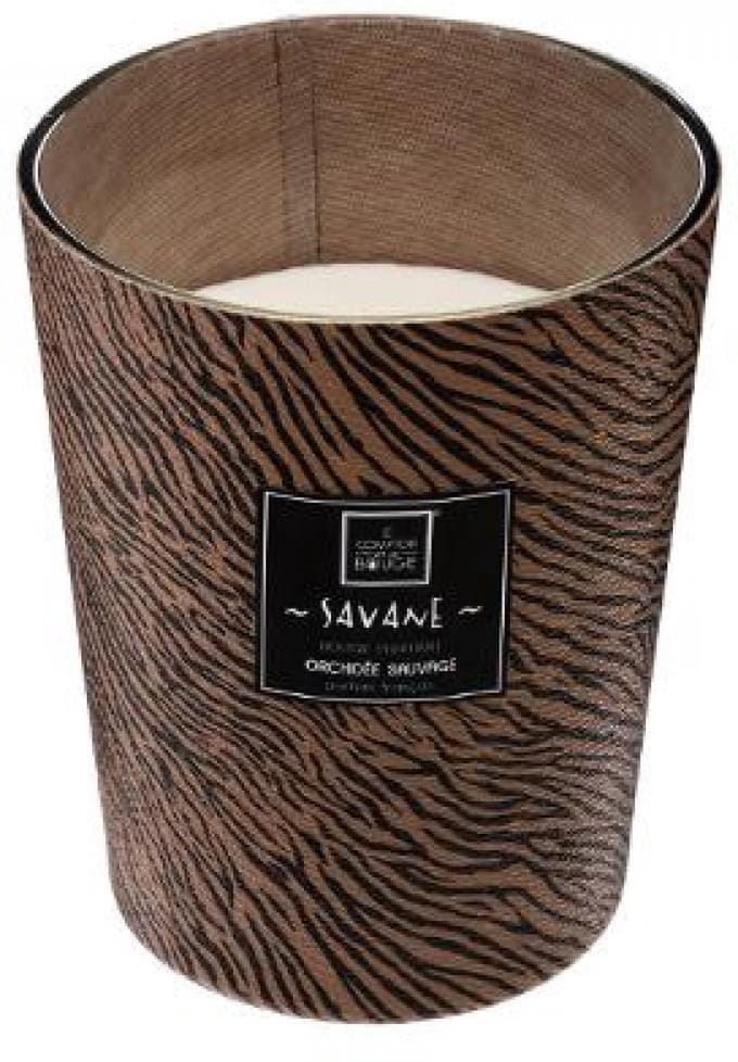 Geurkaars Orchidee - Bruine Zebraprint