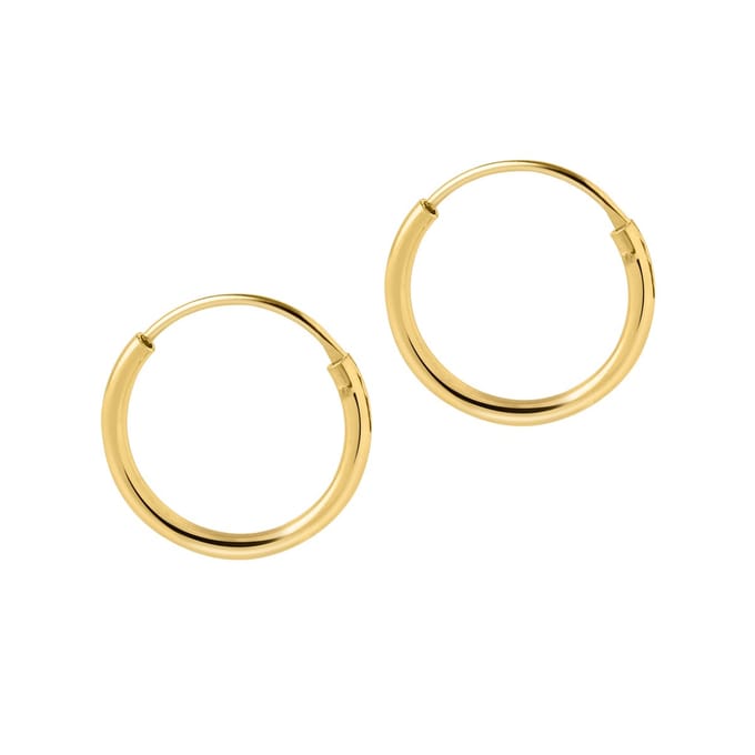 Goud Plated Hoops 12MM 1,2MM