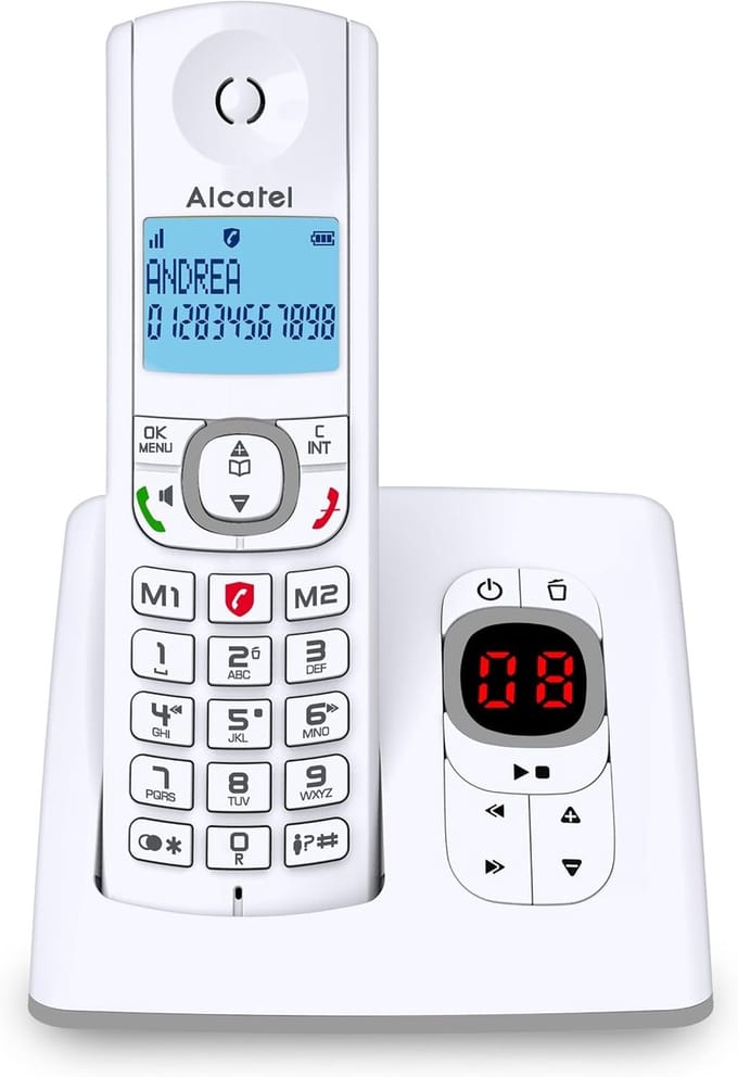 Draadloze DECT Telefoon met Antwoordapparaat en Groot Display - Handsfree Bellen