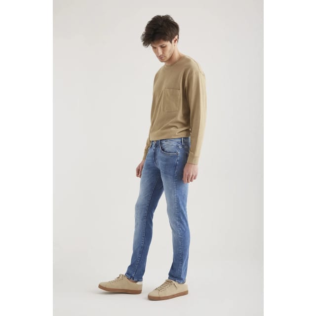 Cup of Joe Leo heren slim-fit jeans medium blue