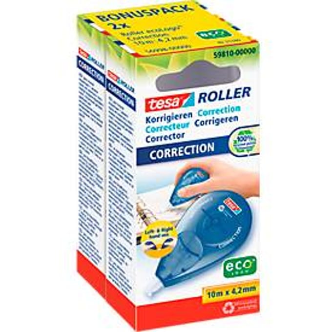 Voordeelverpakking 2 x correctierollers tesa® Sideway