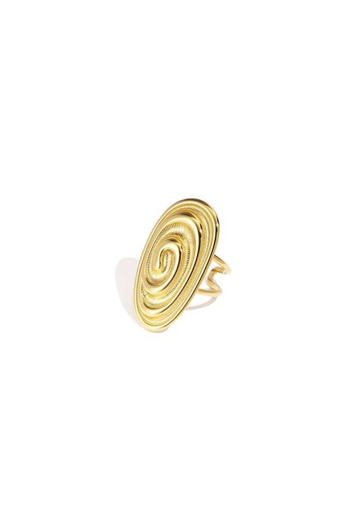 Bijoutheek Ring (Sieraad) Statement Swirl Goud