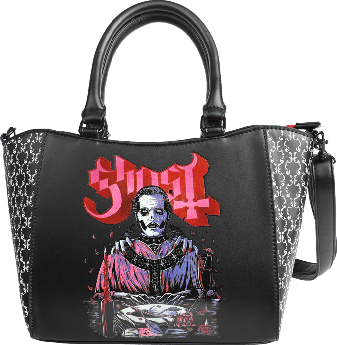 Ghost Papa Dames Handtas - zwart/wit/rood - Standard
