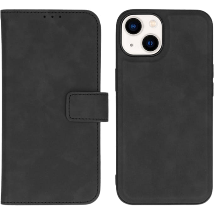 Kees iPhone 14 Luxe 2-in-1 Portemonnee Hoesje Zwart