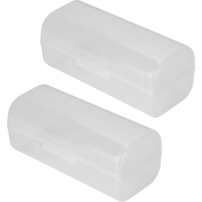2 STUKS 26650 Batterij Opbergdoos Case Houder Waterdicht Batterij Beschermhoes white