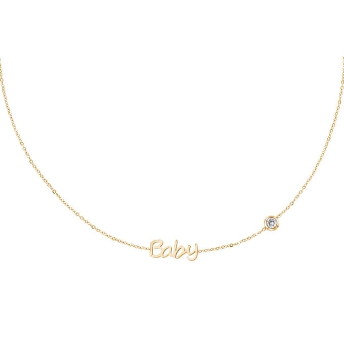 Yehwang - baby - ketting - stainless steel - goud
