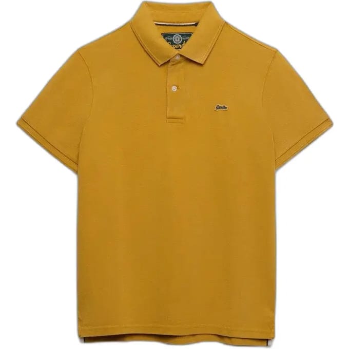 Superdry Classic Pique Korte Mouw Poloshirt Geel M Man