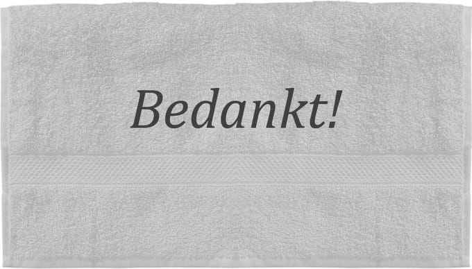 Handdoek - Bedankt - 100x50cm - Wit