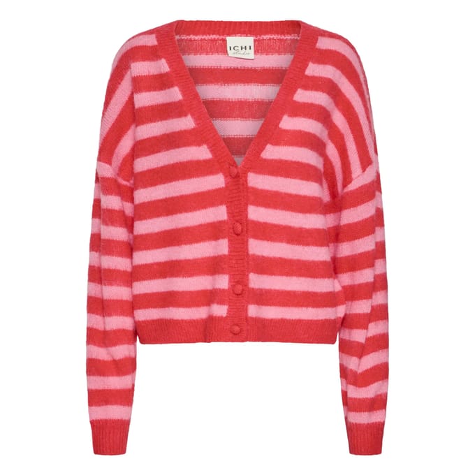 Gebreid jack in all-over look met v-hals model 'BLUSH'