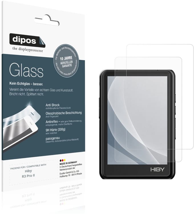 dipos – 2x Matte Pantserfolie geschikt voor Hiby R3 Pro II | 9H Screenprotector