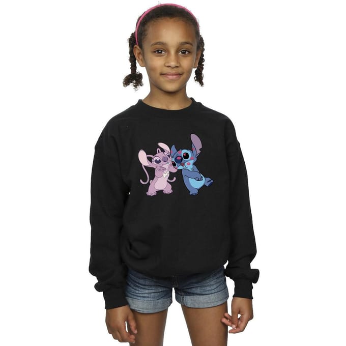 Disney Meisjes Lilo & Stitch Kusjes Sweatshirt (Wit)