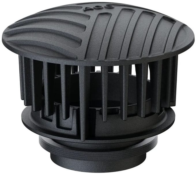 ACO Stalen buis Passavant Spin voor noodoverloop met geslKogelrooster/DN70/100 Gietijzer/f H35mm, 7033.10.52