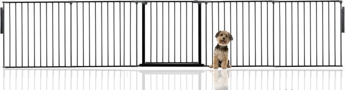 Bettacare Hondenhek Meerdere Panelen, Tot 370cm Breed, Zwart, 70cm H
