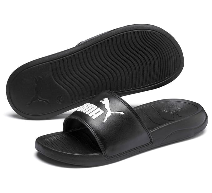 PUMA Popcat 20 Jr Unisex Slippers - PUMA Black-PUMA White