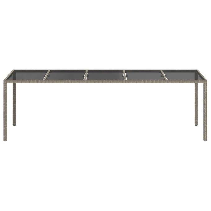 vidaXL Tuin Tafel Grijs 250 x 100 x 75 cm poly rattan