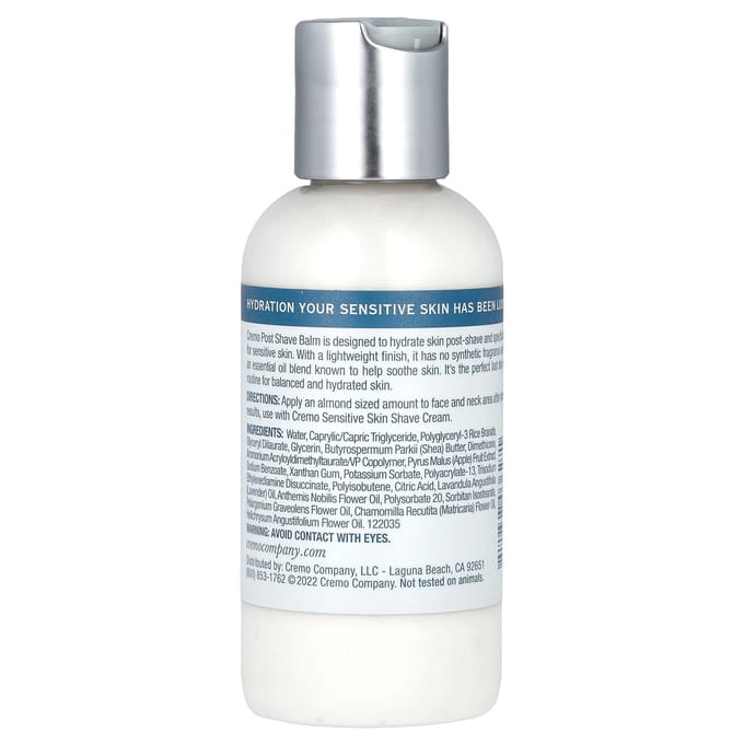 Cremo, baume après-rasage, peau sensible, 113 ml (118ml) white