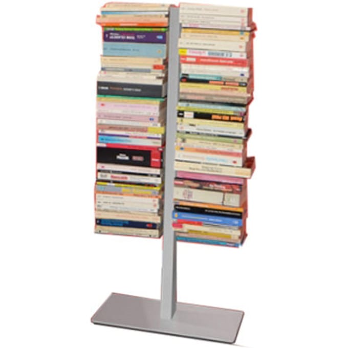Radius - Booksbaum dubbel boekenrek - zilver - Hoogte 91 cm