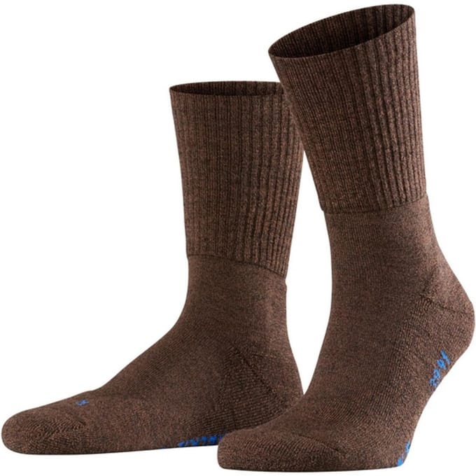 FALKE Walkie Light eenkleurig wol functioneel materiaal sokken unisex bruin - maat 37-38