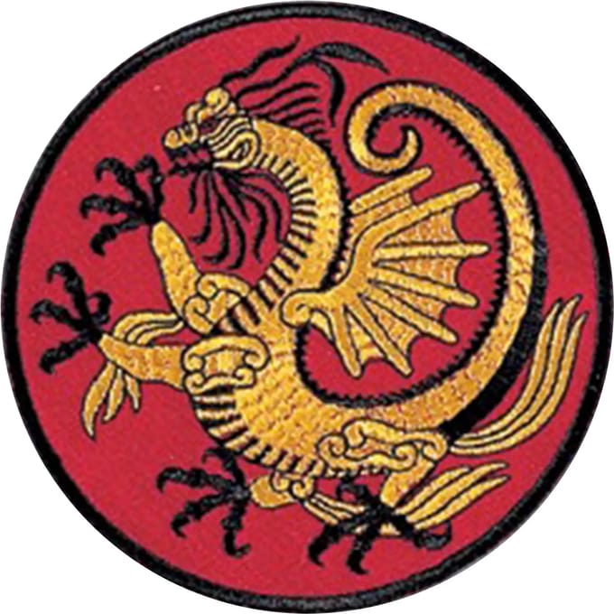 Geborduurde drakenbadge Danrho