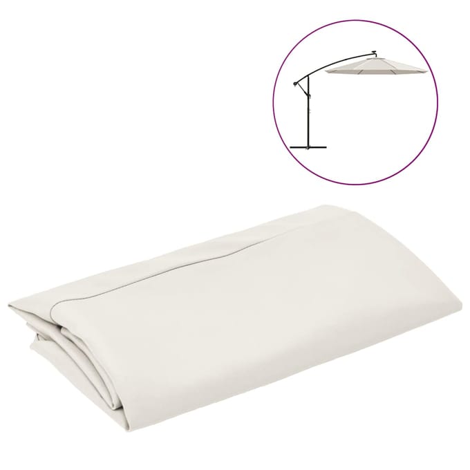 vidaXL - Vervangingsdoek - voor - tuinparasol - 350 - cm - zandwit