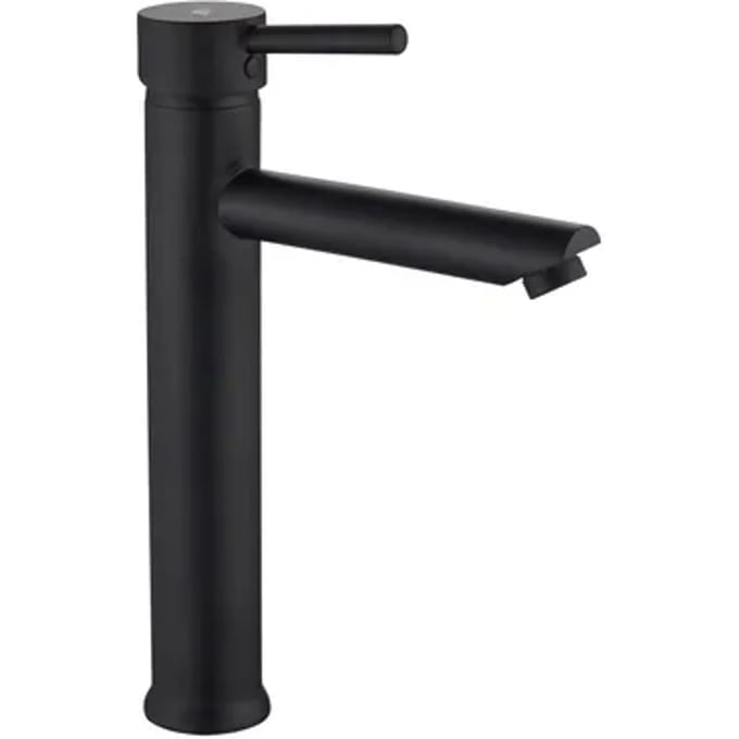 Essebagno Wastafelmengkraan Deco - Hoge Uitloop - Zwart Mat - 6cm