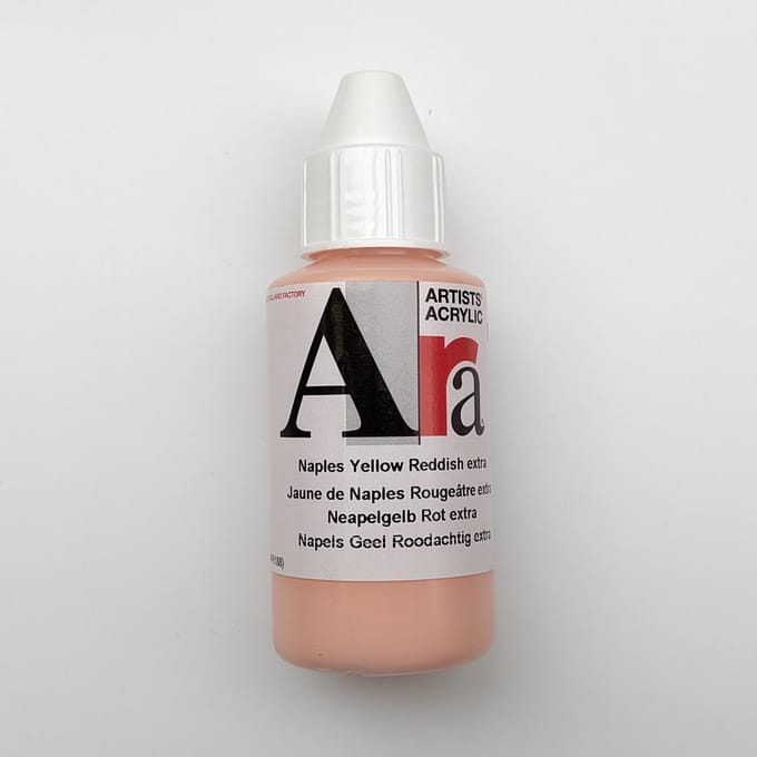 Acrylverf Ara 100ml - Napels Geel Roodachtig extra - B112