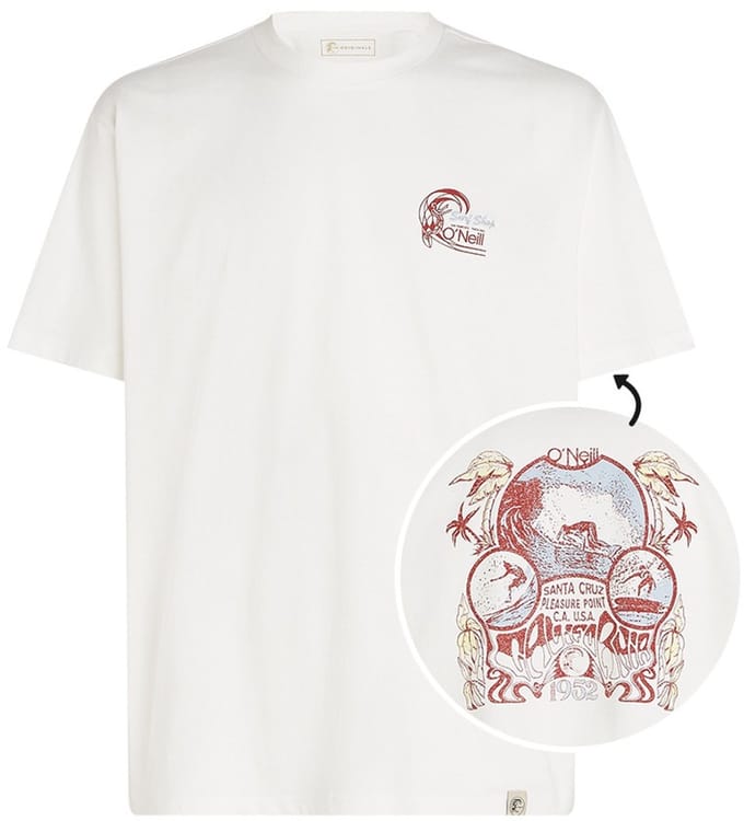 O'Neill heren O-hals shirt originals 70's graphic wit