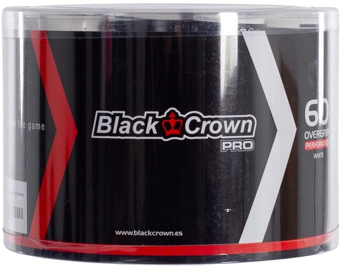 Bucket 60 Black Crown Perforated Overgrips White