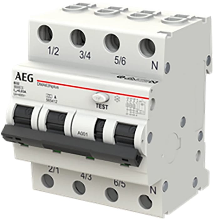 AEG aardlekautomaat 3-polig+nul 32A B-kar 30mA (DMA63N B32/030)