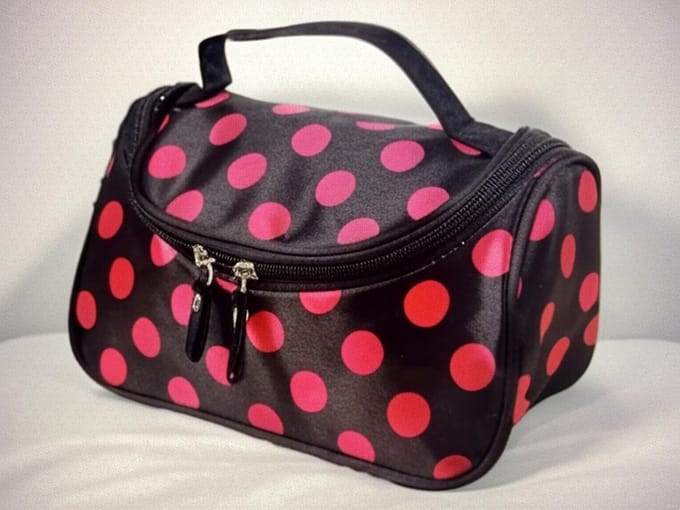 Finnacle - Make-up tasje met spiegel - Toilettas - Roze