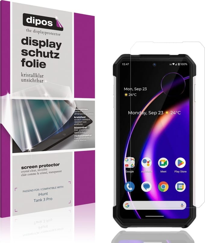 dipos – 4x Beschermfolie geschikt voor iHunt Tank 3 Pro | Krasbestendige & heldere Screenprotector Ultra-Thin