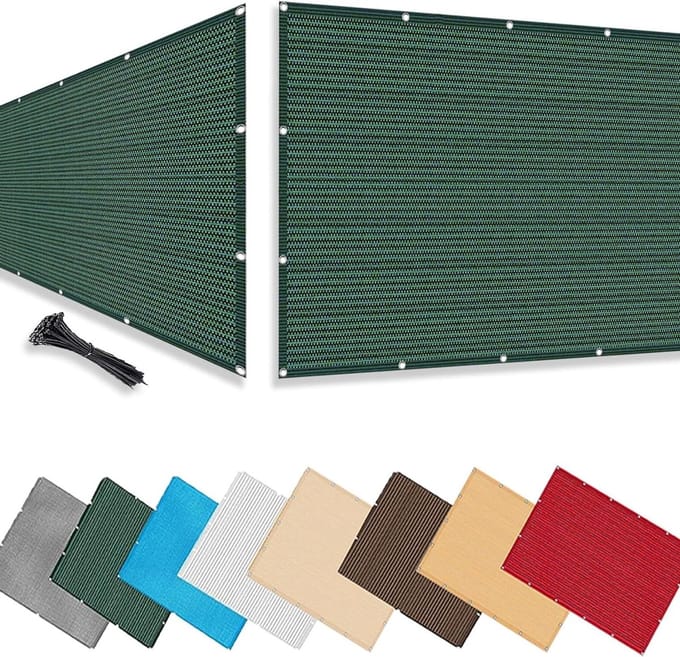 Balkonscherm - Privacyscherm Windscherm - Privacy Creëren - UV-Bescherming - 4.4 x 7.5 m - Groen