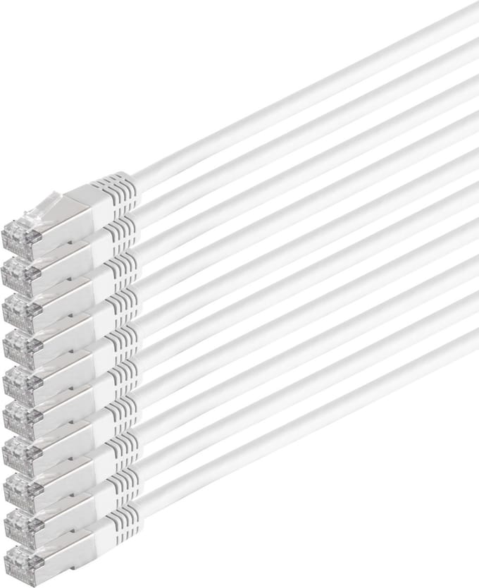 Patchkabel cat 6 S/FTP PIMF HF VE10 weiß 0,25m