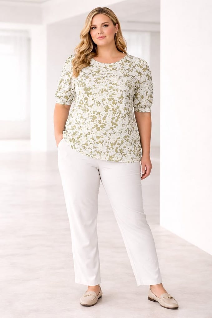 YEST CURVE Hanne Essential - Pastel Green/Multi C - maat X-0(44)