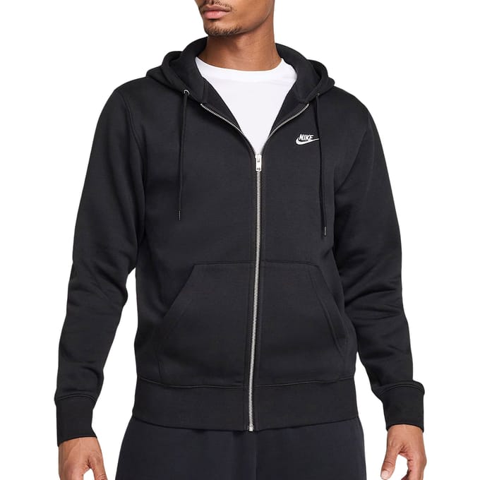 Nike Club Fleece Jas Met Capuchon Zwart K010